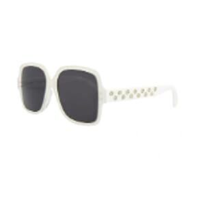 Alaïa 56mm Square Sunglasses white grey